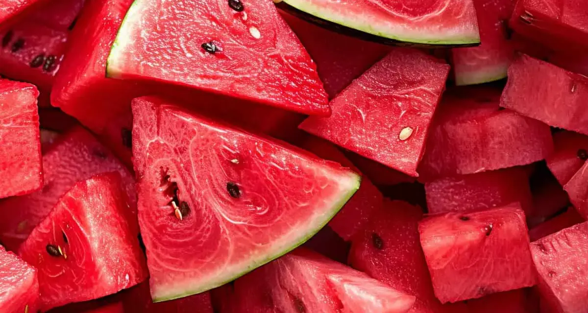 Fette succose di anguria, pronte per essere gustate. Il frutto perfetto da coltivare in estate per rinfrescarsi.