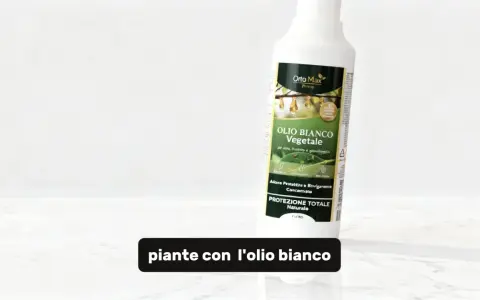 Flaccone di olio bianco vegetale Orto Max per piante, ideale per proteggere e rivitalizzare, combattendo la fumaggine.
