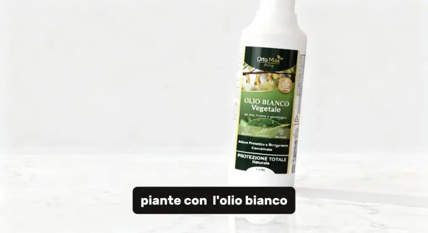 Flaccone di olio bianco vegetale Orto Max per piante, ideale per proteggere e rivitalizzare, combattendo la fumaggine.